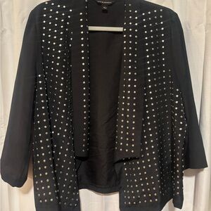 Black Studded Open Jacket